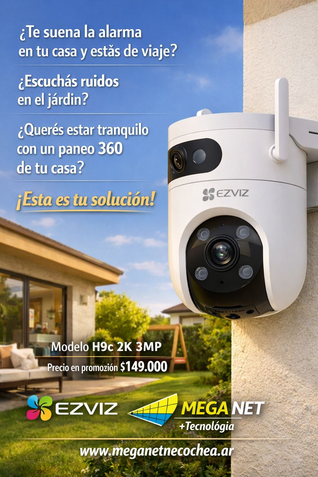 Camara Ezviz H9c 2k 3MP ( Ultimo modelo exterior)
