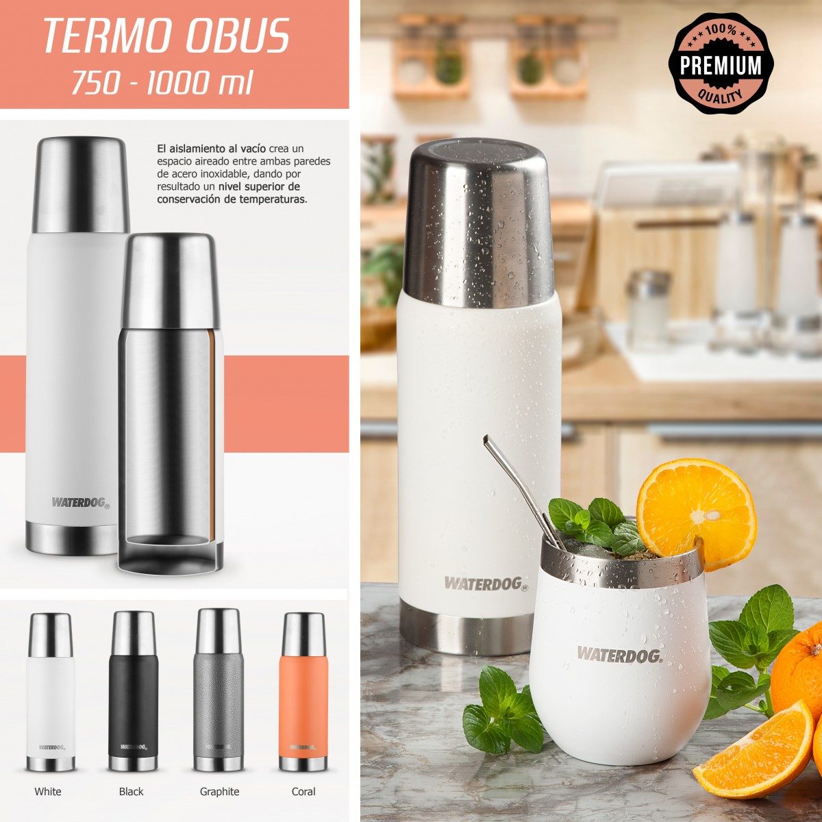 Termos, vasos, botellas, mates